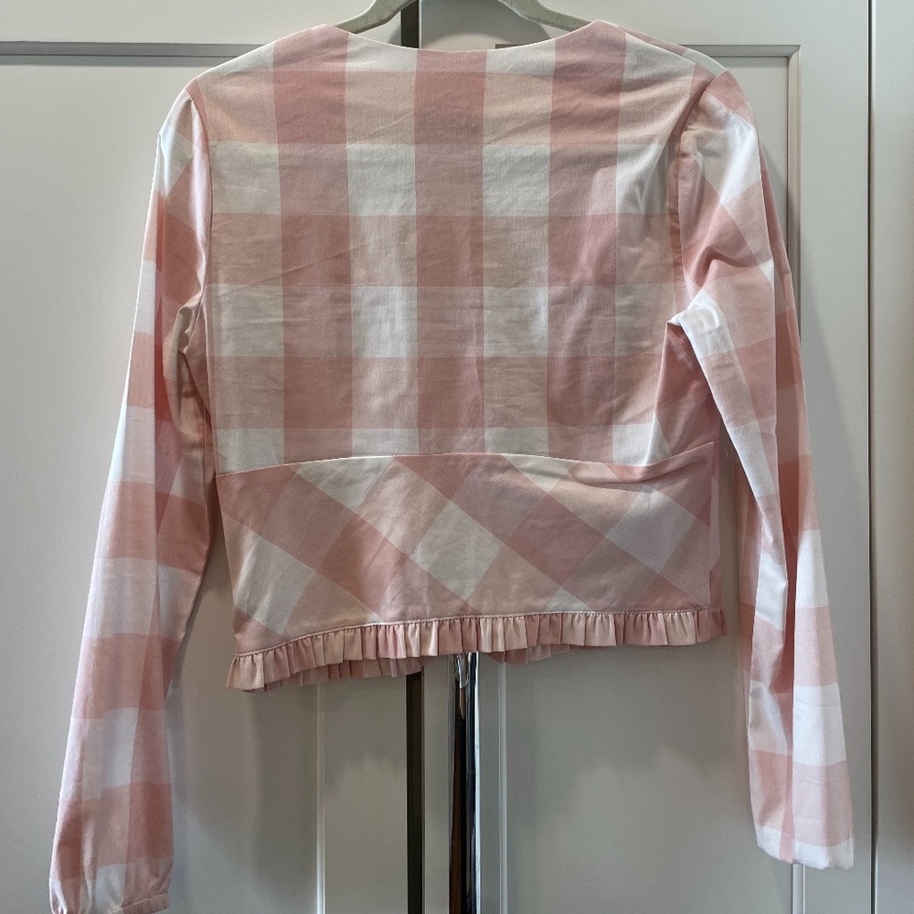 Intermix Plaid Pink Blouse